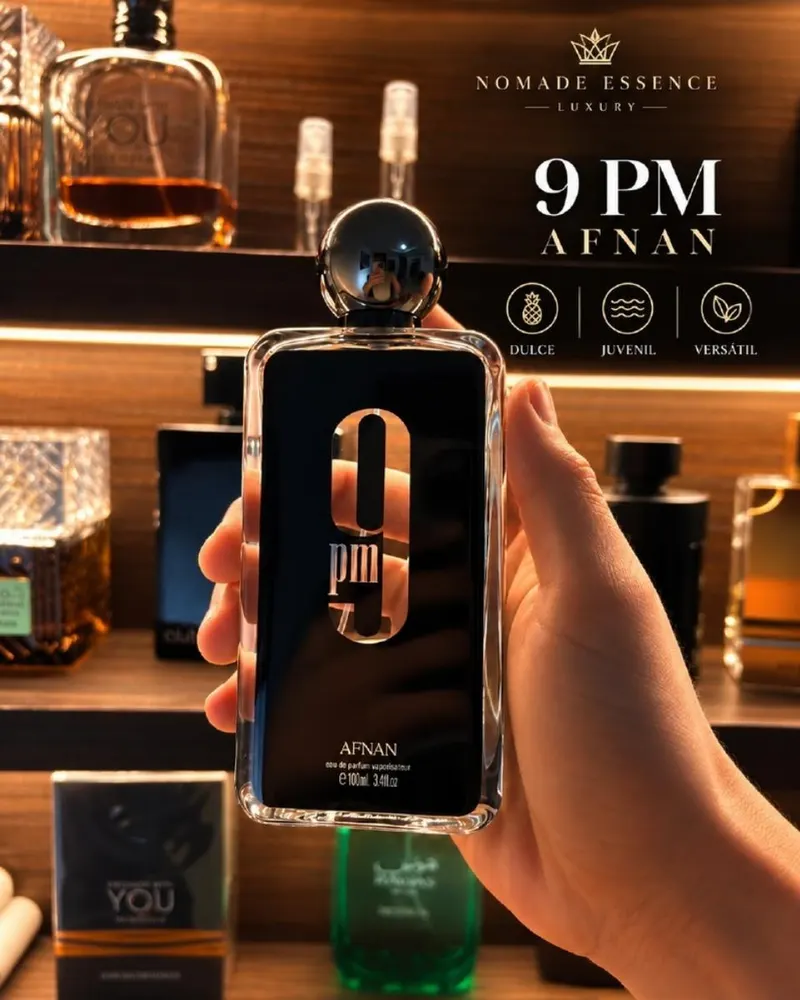 9 PM de Afnan disponible en decant de 3, 5 y 10 ml en Ecuador
